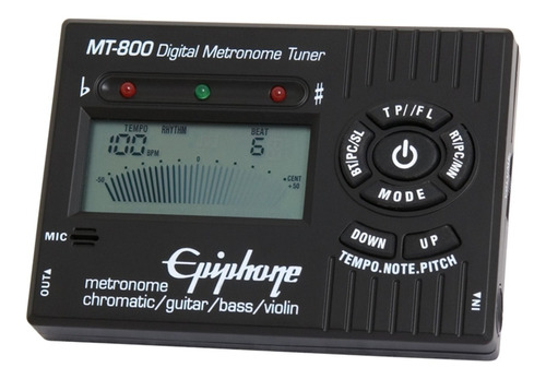 Imagen 1 de 2 de Metronomo + Afinador Cromatico EphiPhone Mt800