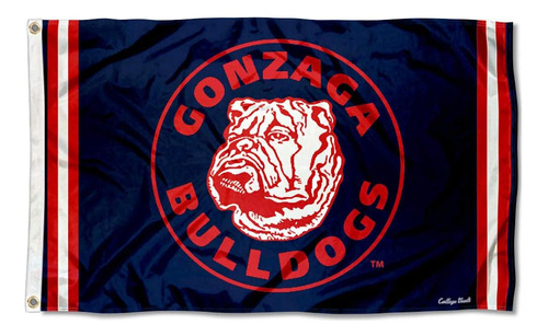 Bandera De Bandera De Gonzaga Bulldogs Vintage Retro Throwba