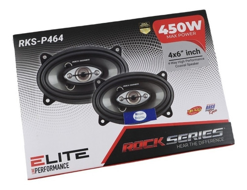  Par Bocinas Rock Series 4x6 Pulgadas 4vias 450w Rksp464