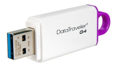 Pendrive Kingston DataTraveler G4 DTIG4 64GB 3.0 blanco y violeta