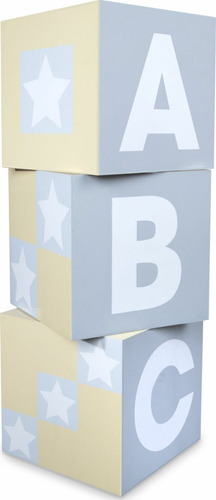 Jumbo Wooden Abc -123 Color Azul Cielo