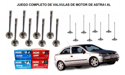 Juego Completo Valvulas Chevrolet Astra 1.8 16v Doch 01 06