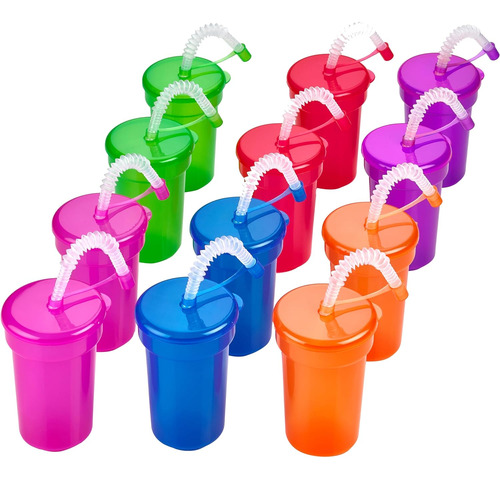 Vasos De Neón Para Beber, 6 Oz., Vasos Coloridos Y A Prueba