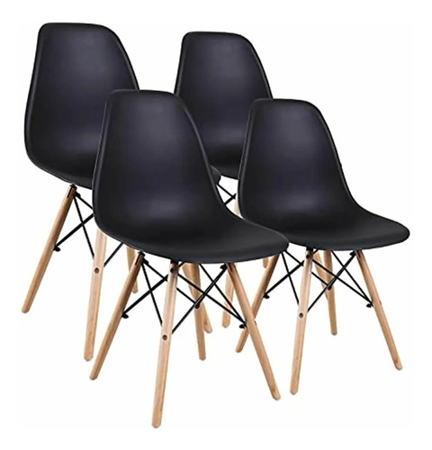 Set De 4 Sillas Eames Paris Para Comedor Colores