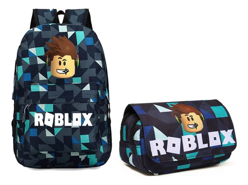 Mochila Roblox Con Caja De Lápices Para Niños