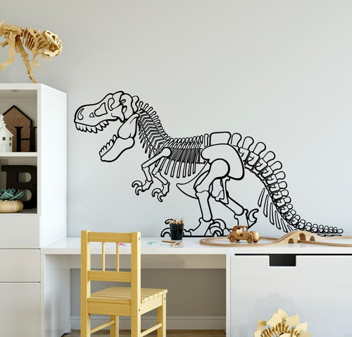 Adesivo De Parede Dinossauro Esqueleto T-rex