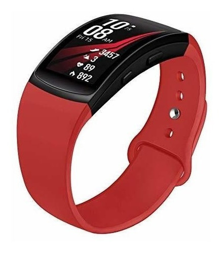 Malla Para Smartwatch Gear Fit2 Fit2 Pro Silicona Rojo S