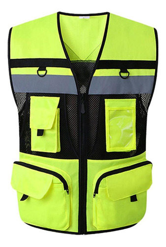 Lightweight Men's Reflective Safety Vest With Straps .