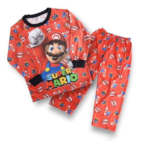 Pijama Mario Bros. Niño Largo