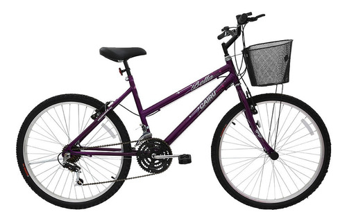 Bicicleta  de passeio Cairu Bella aro 26 21v freios v-brakes cor roxo com descanso lateral