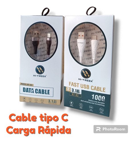 Cable De Datos Y Carga Rápida 3.1a.  Tipo C.  Tienda Física 