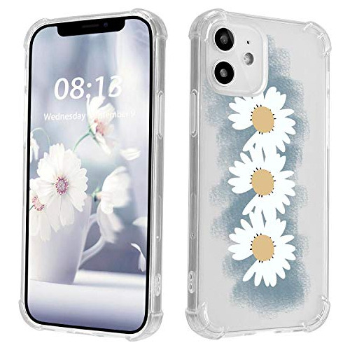 Daisy Flower Petal iPhone 12 Case, Ultra Drop-proof Transpar