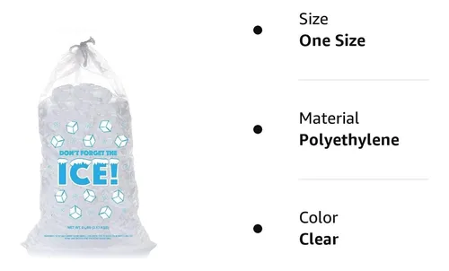 Bolsas De Hielo De Plastico De 8 Lb Con Cordon - Paquete ...