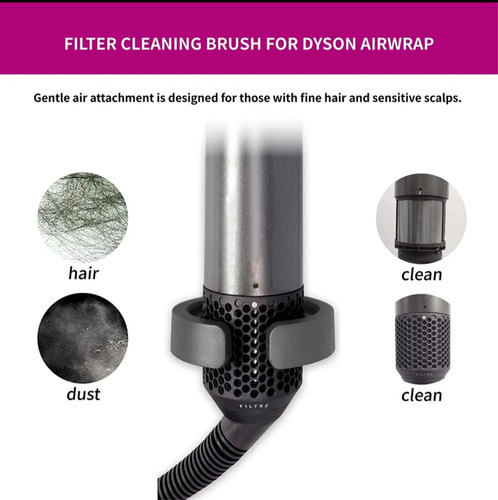 (2 Piezas) Cepillo De Limpieza Para Dyson Airwrap Negro