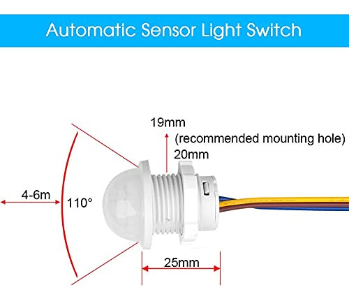 Interruptor De Luz Caliente Kkhouse, Detector Con Sensor Pir