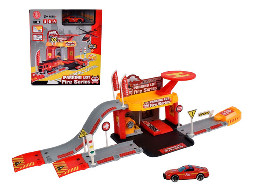 Playset Estacion Armable Con Vehiculo - Auto Bombero