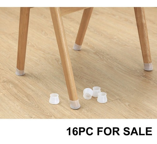 Imagem 3 de 6 de 16pc Cadeira De Mesa De Silicone Perna Cap Pad Móveis Pés