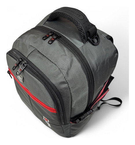 Mochila Backpack Uso Rudo Para Viaje Con Mecanismo Antirrobo Para Laptop 15.6 Pulgadas Con Usb Mochila Escolar Impermeable Deportiva Gris Oscuro