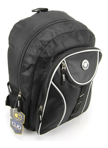 Mochila Clio Escolar Juvenil Costas Clássica Mb6006a Preto