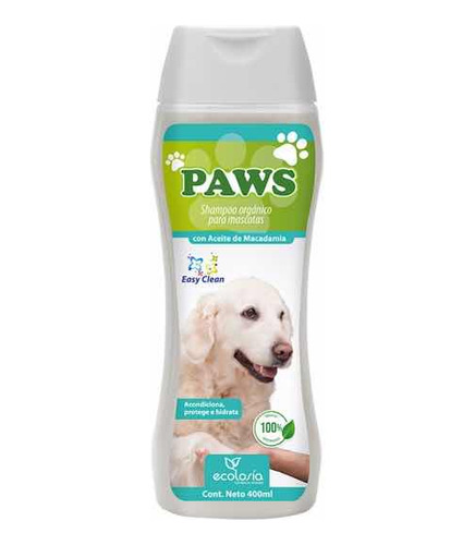 Paws 400 Ml, Shampoo Para Mascotas Anti Pulgas [12 Piezas]