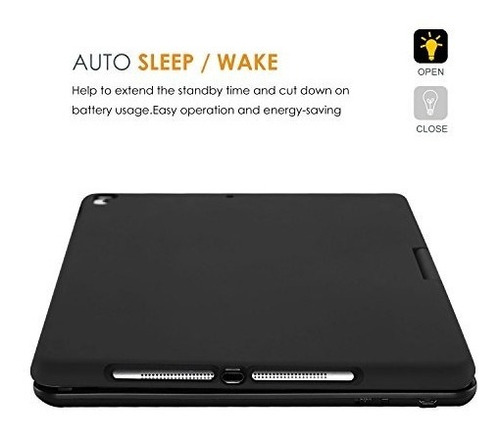 Imagen 3 de 6 de Procase Nuevo iPad 9.7 Caso Del Teclado 2017 iPad - 360 Grad