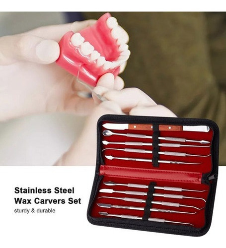 De Conjunto De 10 Utensilios Odontológicos De Acero