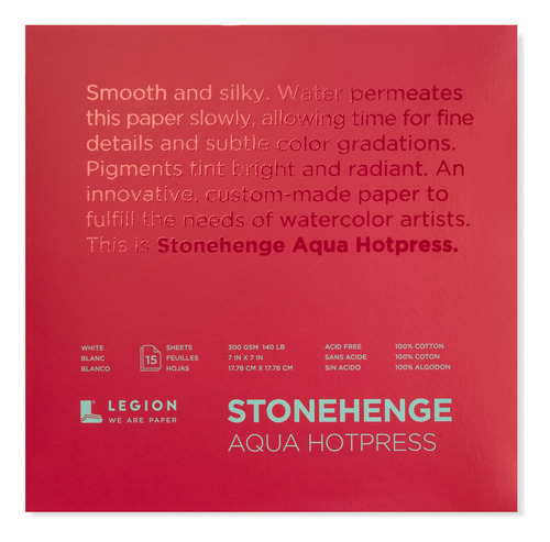 Stonehenge Aqua - Almohadilla De Acuarela (140 Lb, Prensa Ca