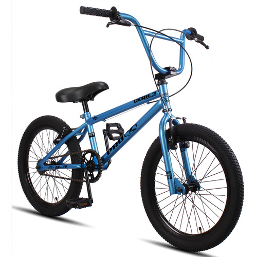 Bicicleta Bmx Pro-x Aro 20 Freios V-brakes Pneu Balão Cor Serie 3 Azul Metal Tamanho Do Quadro Único