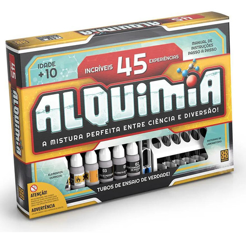 Kit Alquimia 45 Experiências Químicas De Verdade Grow Novo