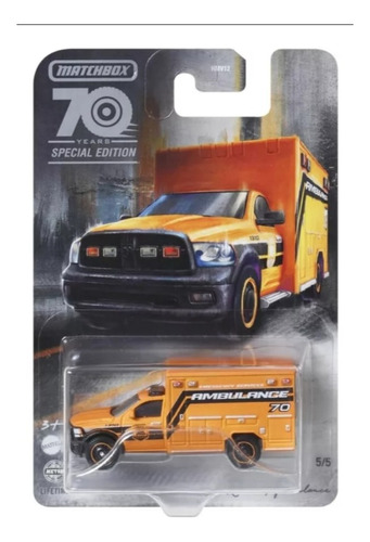 2019 Ram Ambulancia Matchbox Escala 1:64 Original