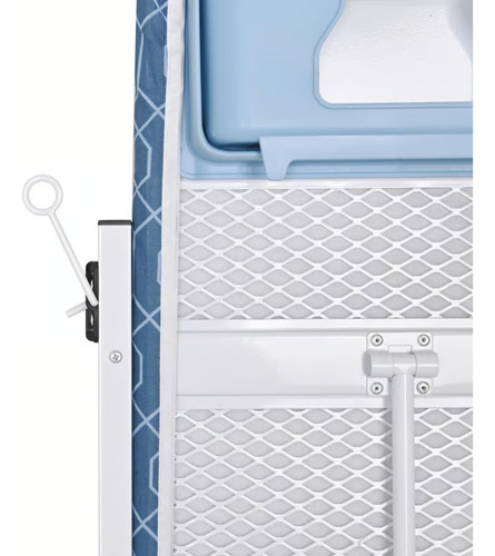 Burro Tabla Planchar Plegable De Pared Con Porta Plancha Color Azul Acero Figuras