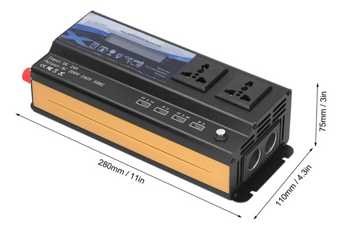 Transformador De Voltaje Para Automóvil, 6000 W, Inversor De