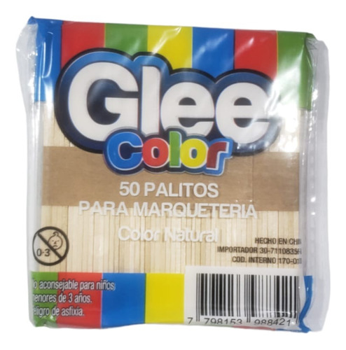 Palitos Para Maquetas Glee Color Natural X 50 Unidades 