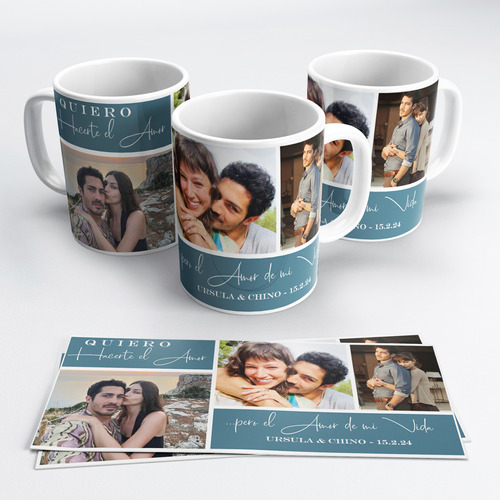 Taza Cerámica Personalizada Aniversario Novios Amor Valentín