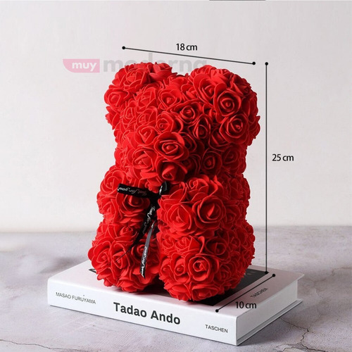 Imagen 6 de 8 de Oso De Rosas Osito Rose Teddy En Caja De Presentación Muymo®
