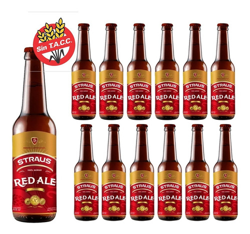 Cerveza Sin Tacc Straus Caramel Red Ale 330ml Pack X 12