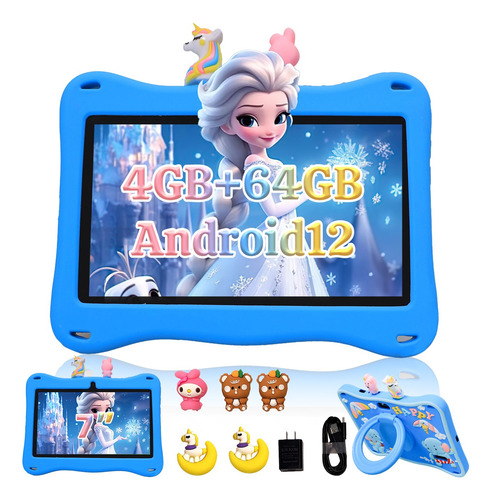 Tablet Con Funda Kids 4gb+64gb Android 13.0 Memoria Ram Wifi
