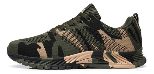 Zapatillas De Malla De Camuflaje Para Hombre Zapatillas