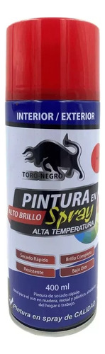 Pintura Spray Alta Temperatura Color Rojo - Toro Negro