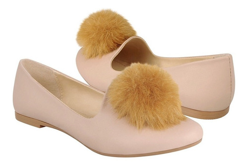 Flats Casuales Stylo Para Mujer Simipiel Nude 1935