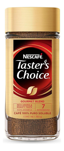 Nescafé Taster´s Choice café soluble gourmet blend 190g más 1 taza