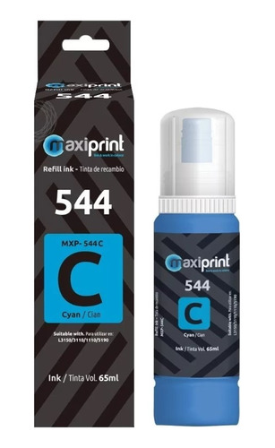 Botella De Tinta  Maxiprint Epson 544 Cyan 65 Ml