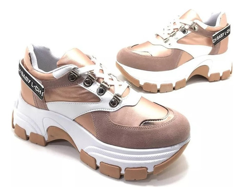 Imagen 2 de 4 de Zapatillas Sneakers Con Plataforma Luna Chiara Urbanas Damon