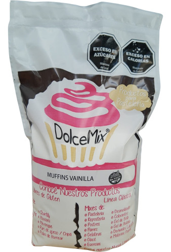 Premezcla Muffins De Vainilla Dolcemix Bolsa X 1 Kg Sin Tacc