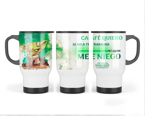 Tazon Termico Star Wars Yoda Cafe Quiero