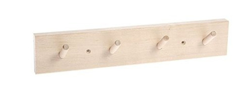 Iris Hantverk Madera De Abedul Wall Rack Con 4 Ganchos