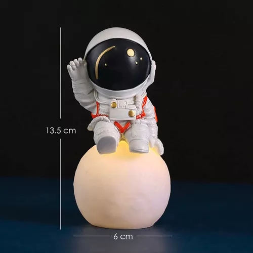 Lámpara led astronauta en la luna