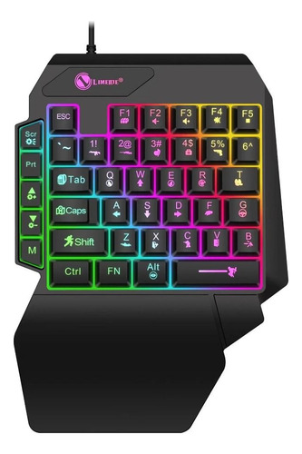 Teclado De Uma Mão Mini Teclado De Mão Única Com Fio