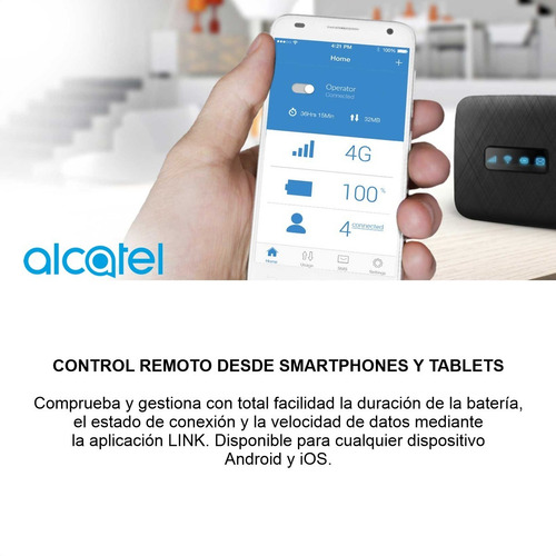 Router Wifi 4g Lte Portátil Recargable Alcatel Mifi Linkzone