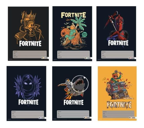 Separadores A4 Fortnite 2 Set X6 Diseños